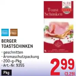 Metro Berger toastschinken Angebot