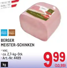 Metro Berger meister-schinken Angebot