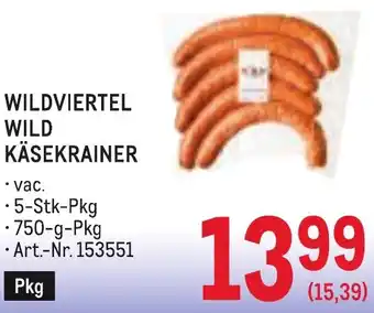 Metro Wildviertel wild käsekrainer Angebot