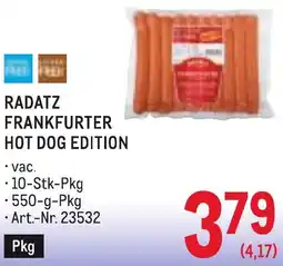 Metro Radatz frankfurter hot dog edition Angebot