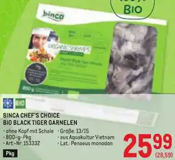 Metro Binca chef's choice bio black tiger garnelen Angebot