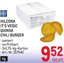 Metro Hilcona it's vegic quinoa chili burger Angebot