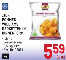 Metro 11er pommes williams kroketten in birnenform Angebot