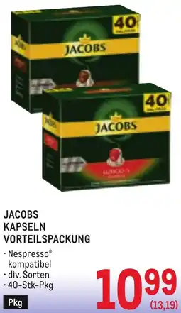 Metro Jacobs kapseln vorteilspackung Angebot