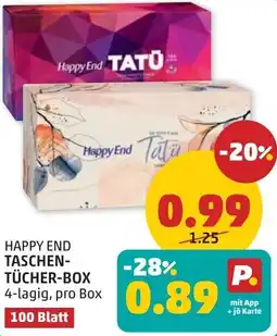 PENNY Happy end taschen- tücher-box Angebot