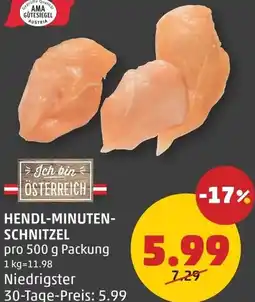 PENNY Hendl-minuten- schnitzel Angebot
