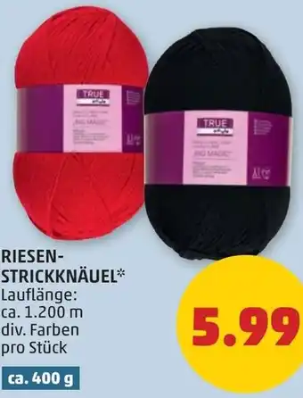 PENNY Riesen- strickknäuel Angebot