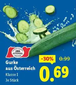 Lidl Gurke aus Österreich Angebot