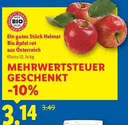 Lidl Ein gutes Stück Heimat Bio Äpfel rot aus Österreich Angebot