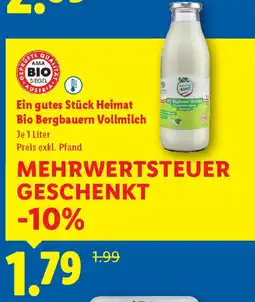 Lidl Ein gutes Stück Heimat Bio Bergbauern Vollmilch Angebot