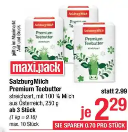 Maximarkt Salzburg Milch Premium Teebutter Angebot