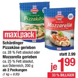 Maximarkt Schärdinger Pizzakäse gerieben Angebot