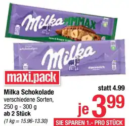 Maximarkt Milka Schokolade Angebot