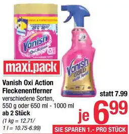Maximarkt Vanish Oxi Action Fleckenentferner Angebot
