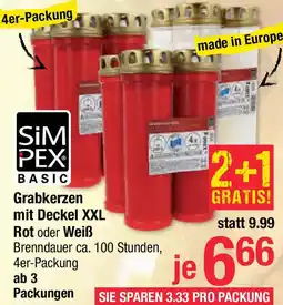 Maximarkt Grabkerzen mit Deckel XXL Angebot