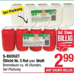 Maximarkt S-BUDGET Öllicht Nr. 3 Rot Angebot