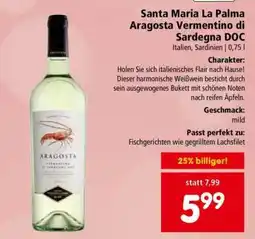 Interspar Santa Maria La Palma Aragosta Vermentino di Sardegna DOC Angebot