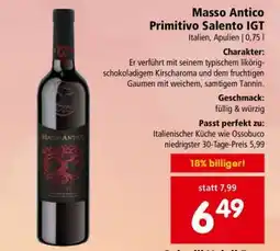 Interspar Masso Antico Primitivo Salento IGT Angebot