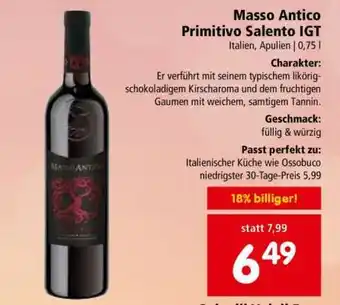 Interspar Masso Antico Primitivo Salento IGT Angebot