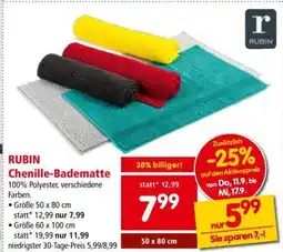 Interspar RUBIN Chenille-Badematte Angebot