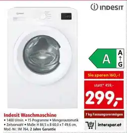 Interspar indesit Waschmaschine Angebot