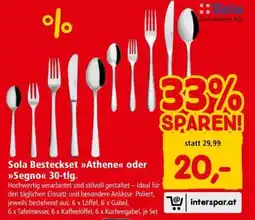 Interspar Sola Besteckset Athene oder Segno 30-tlg Angebot