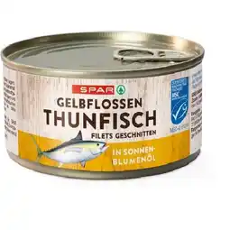 Spar MSC Gelbflossen Thunfisch Natur oder in Sonnenblumenöl SPAR Angebot