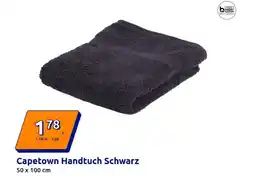 Action Capetown Handtuch Schwarz Angebot