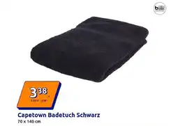 Action Capetown Badetuch Schwarz Angebot