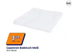 Action Capetown Badetuch Weiß Angebot