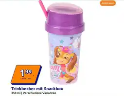 Action Trinkbecher mit Snackbox Angebot