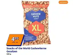 Action Snacks of the World Cashewkerne Gesalzen Angebot