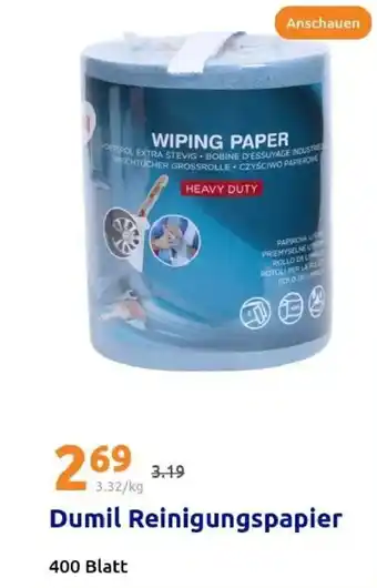 Action Dumil Reinigungspapier Angebot