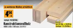 Hornbach Konstruktionsvollholz fichte/tanne 4000 x 60 x 100 mm Angebot