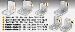 Hornbach Schwerlast-Winkelverbinder 70 x 70 x 55 x 2.5 mm Angebot
