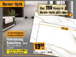 Hornbach Feinsteinzeug bodenfliese cave 60.5 x 121 x 0.9 cm Angebot