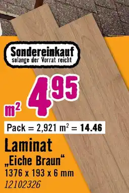 Hornbach Kronotex Laminat Trend Eiche braun Basic Eiche Landhausdiele Angebot