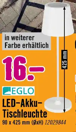Hornbach LED Akku-Tischleuchte Eglo Angebot
