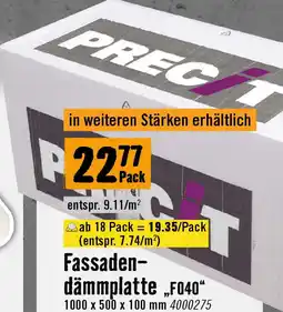 Hornbach Fassaden-dämmplatte Angebot