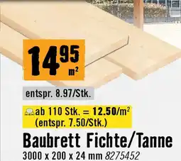 Hornbach Baubrett Fichte/Tanne Angebot