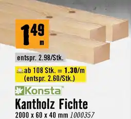 Hornbach Konsta Kantholz Fichte Angebot
