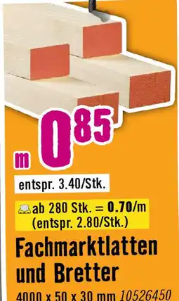 Hornbach Fachmarktlatten und Bretter Angebot