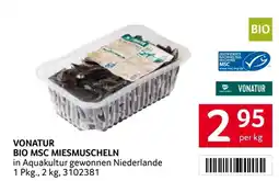 Transgourmet Vonatur bio msc miesmuscheln Angebot