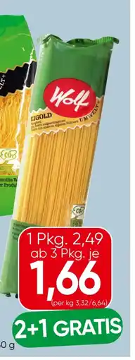 Eurospar Wolf Eigold Teigwaren Angebot