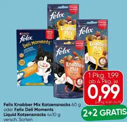 Eurospar Purina Felix Knabber Mix Katzensnacks Angebot