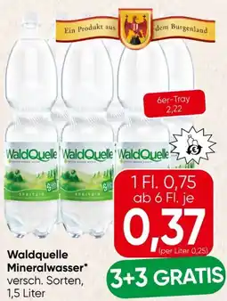 Spar Waldquelle Mineralwasser Angebot