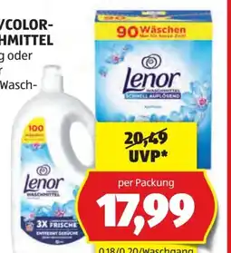 Hofer Lenor Vollwaschmittel Angebot