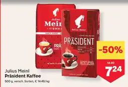 MPreis Julius meini präsident kaffee Angebot