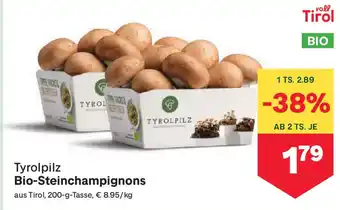 MPreis Tyrolpilz bio-steinchampignons Angebot