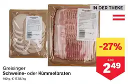 MPreis Greisinger schweine- oder kümmelbraten Angebot
